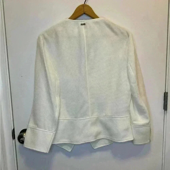 NWT Anne Klein women’s white open front dress jacket formal wear size medium - Picture 2 of 12